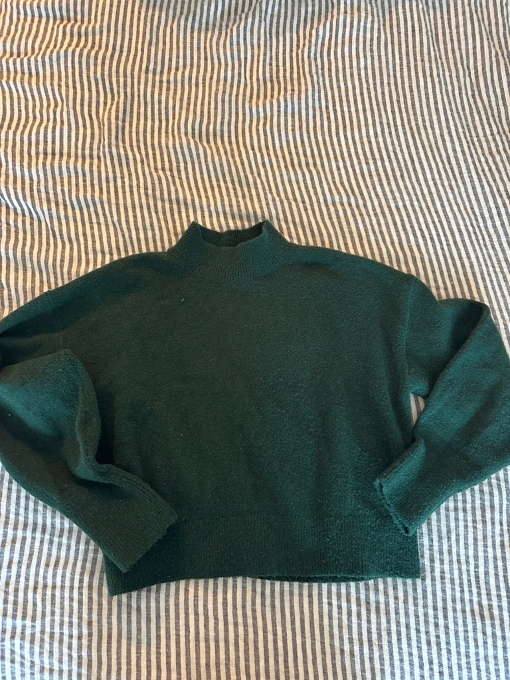 & Other Stories Dark Green Women's Mock Neck Sweater